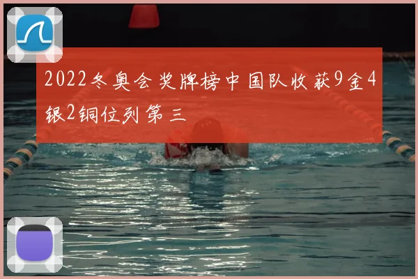 2022冬奥会奖牌榜中国队收获9金4银2铜位列第三